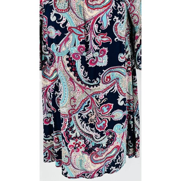 Umgee Dress Paisley Off Shoulder Tunic Bell Sleeve Medium New with Tags - Picture 5 of 12